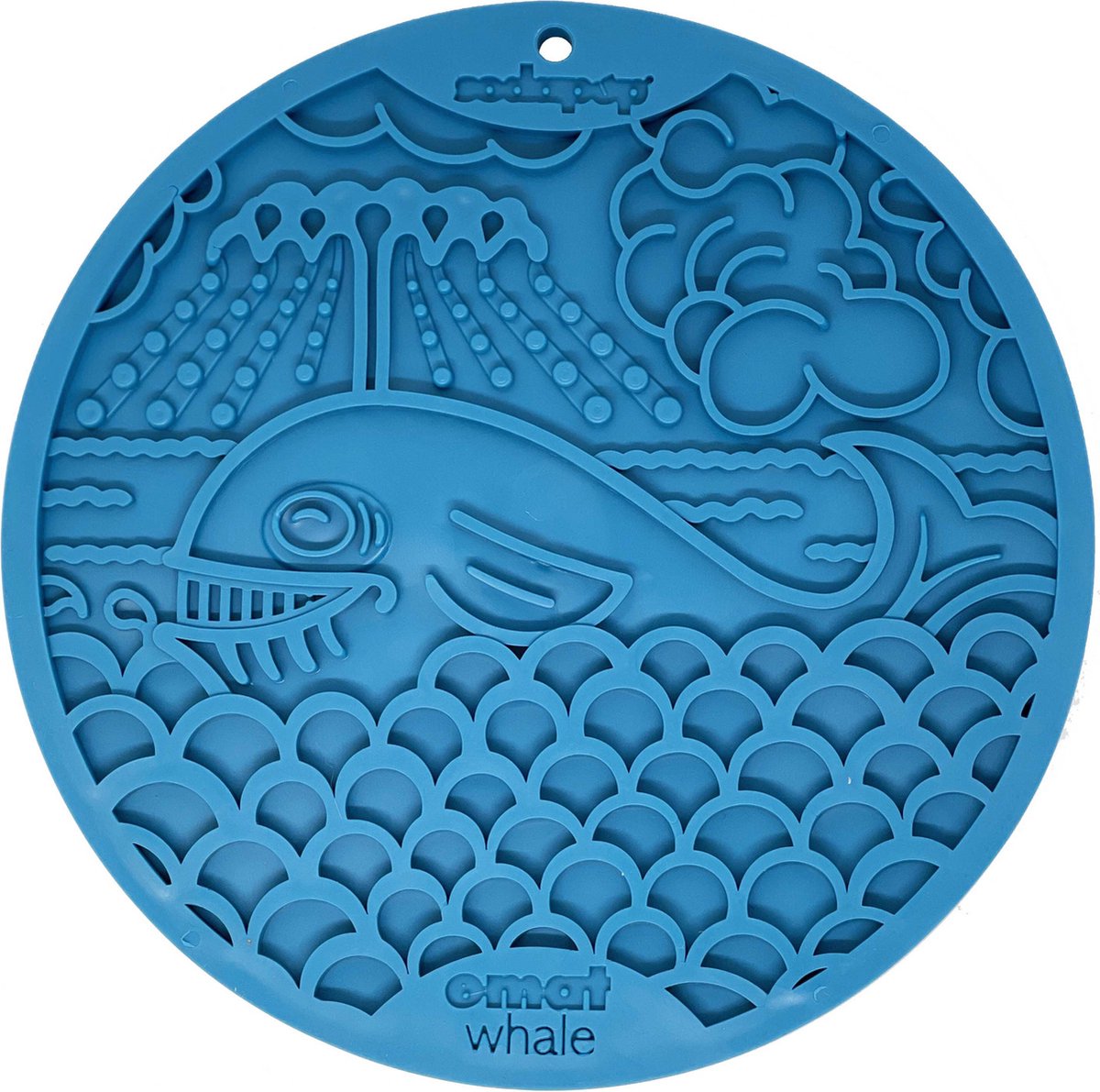Sodapup Lickmat Whale Met Zuignap - Hondenvoerbak - Ø20 cm Blauw