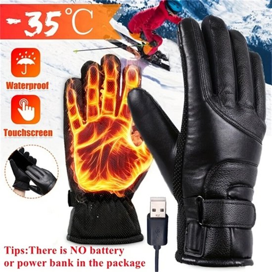 Foto: Oplaadbare usb handwarmers handschoenen waterproof winddicht volledige vingers touchscreen compatibel voor motorfiets en locomotief winter handschoenen warm