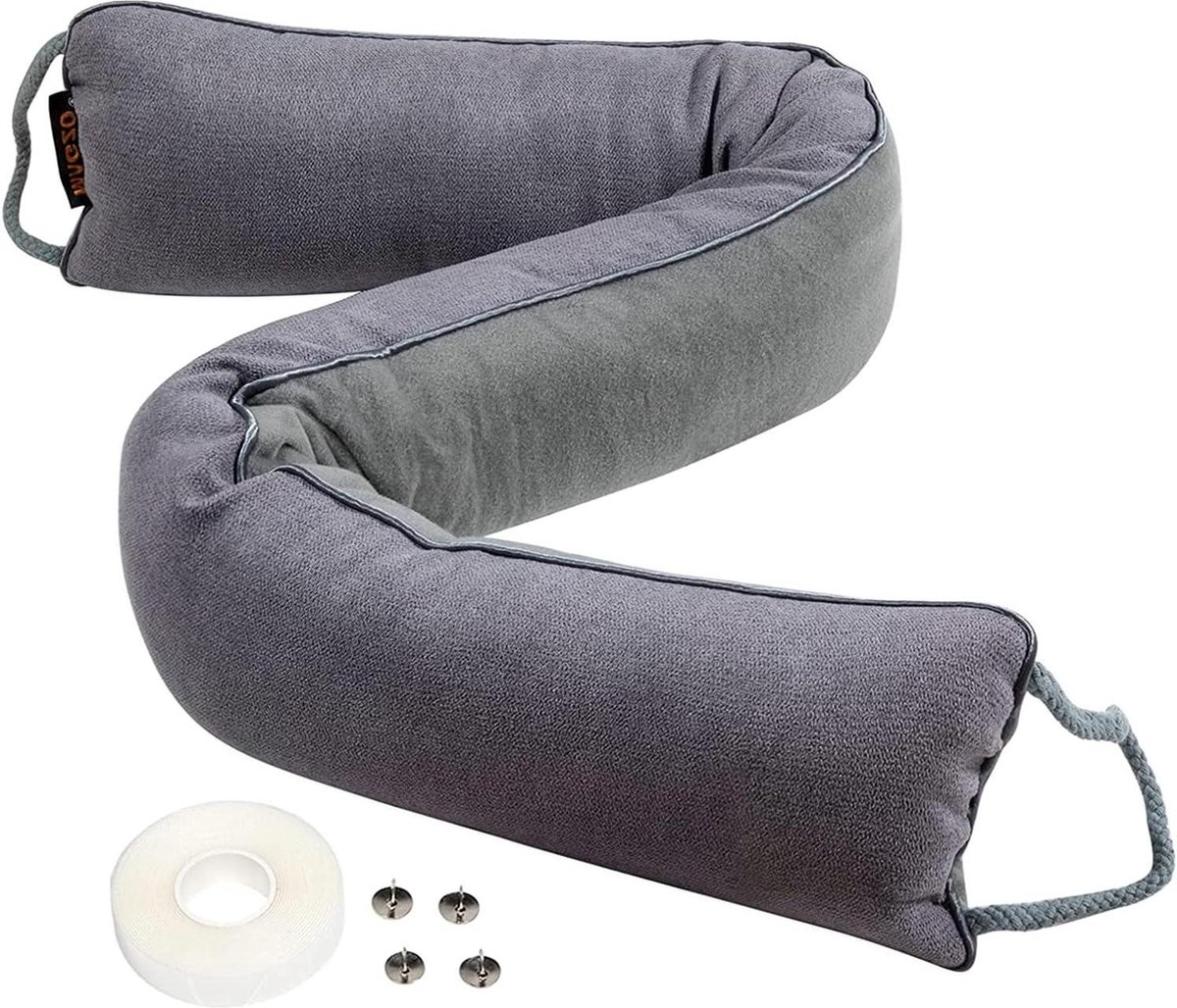 Tochtstopper deuren 95-100 cm - geluidsisolatie windstopper grijs