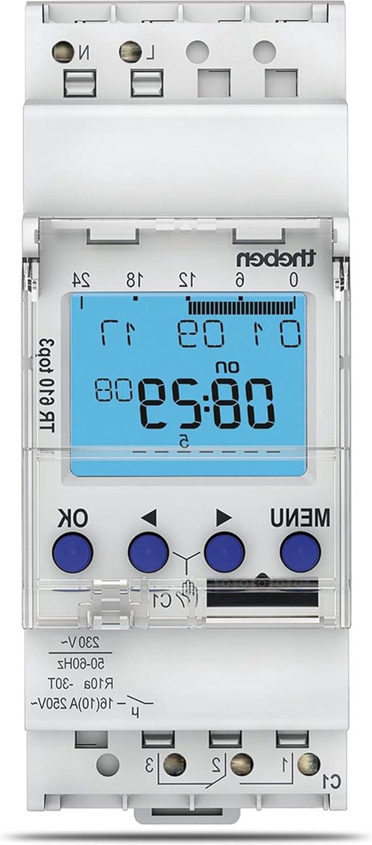 Tijdschakelaar digitale tijdschakelaar met weekprogramma DIN-rail - App-programmering.