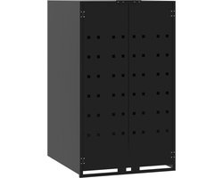 vidaXL - Containerberging - voor - 1 - container - 69x79x117 - cm - staal - zwart