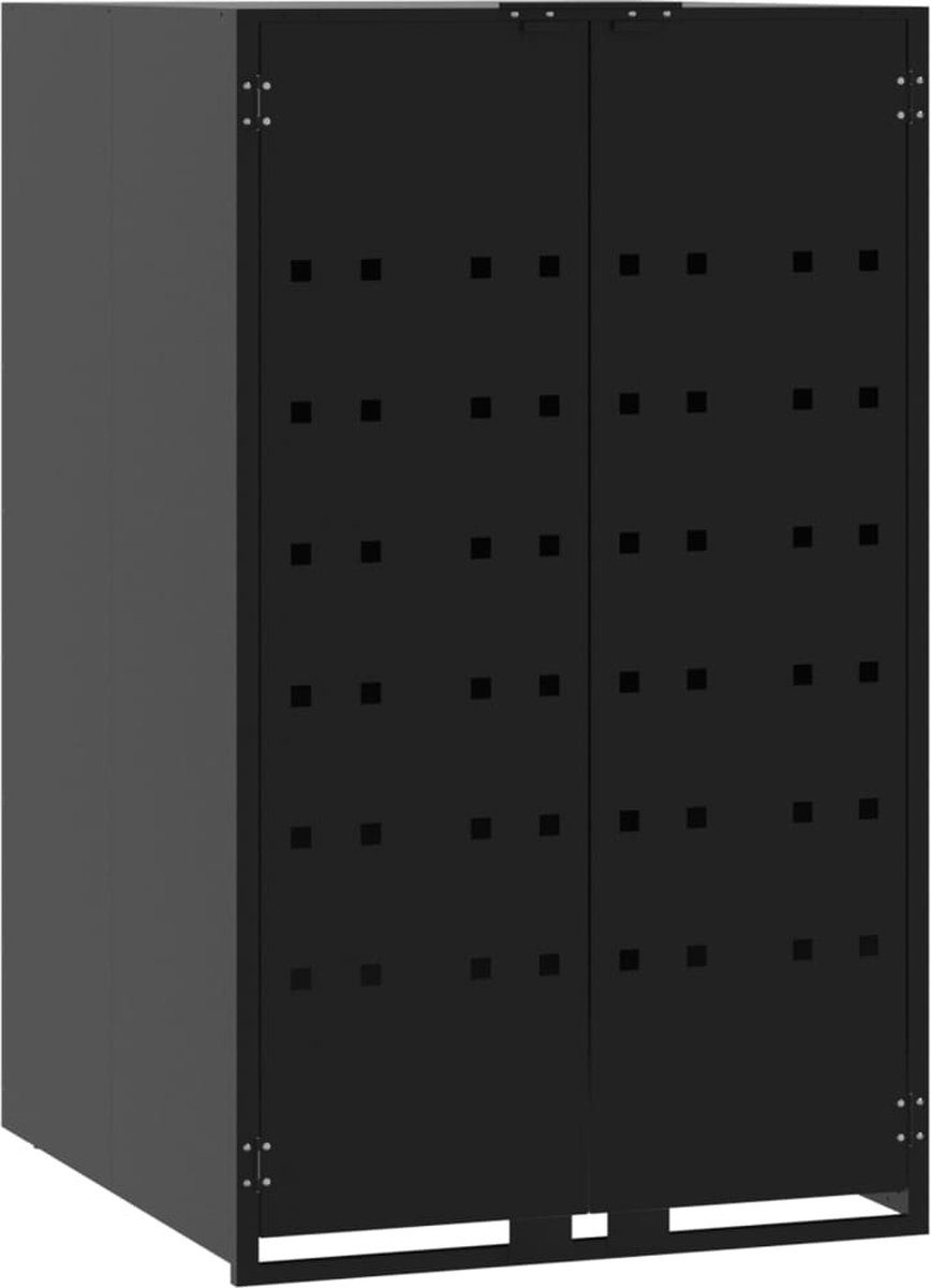 VidaXL Containerberging voor 1 container 69x79x117 cm staal zwart