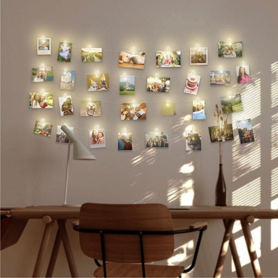 Decoratie Versiering LED Fotoklem Lichtslinger 5 Meter