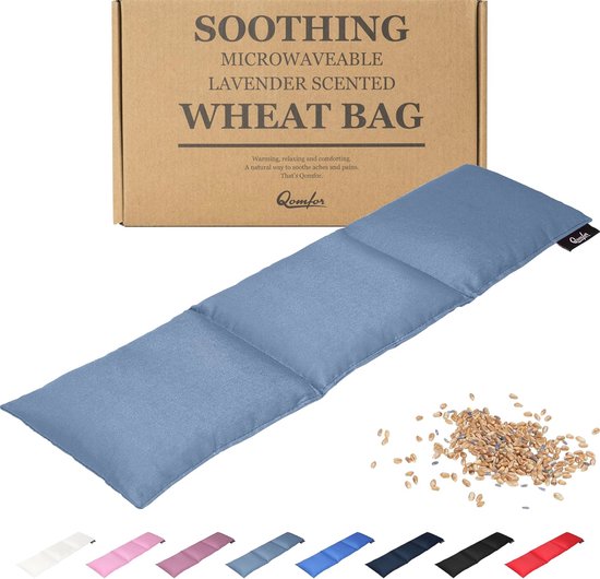 Sac à noyaux pour micro-ondes – Sac à noyaux de coton chauffant réutilisable pour soulager la douleur – Rempli de céréales et de Lavande – Idéal pour le cou, les épaules et le dos