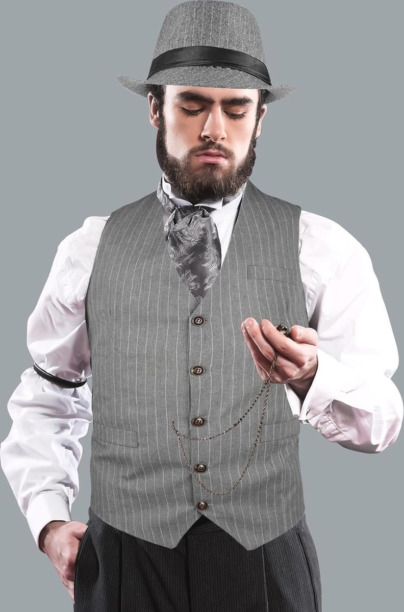Funmo Accessoires pour Homme Années 20 Costume Homme Année 20 Gatsby