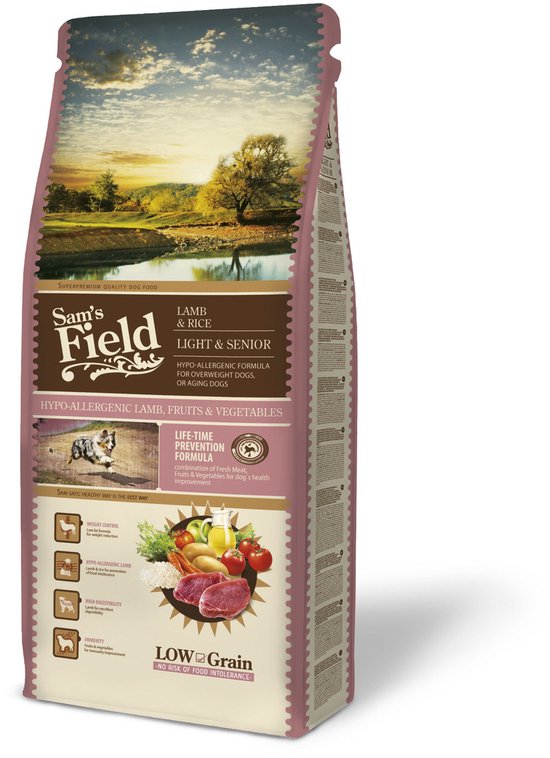 Sam's Field Light & Senior - Lam & Rijst - Hondenvoer - 13 kg