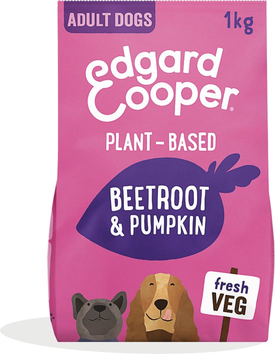 Edgard & Cooper Plantbased Adult Rode Biet&Pompoen - Hondenvoer - 1 kg