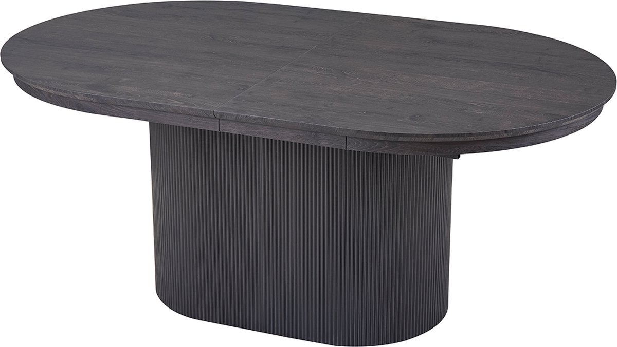 Uitschuifbare tafel 'Lagos' 180-220 cm Ovaal Decor Donkerbruin