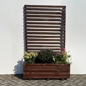 AMISHOUT - Plantenbak met klimrek 100x40x36 (176) cm - bruin | bloembak buiten