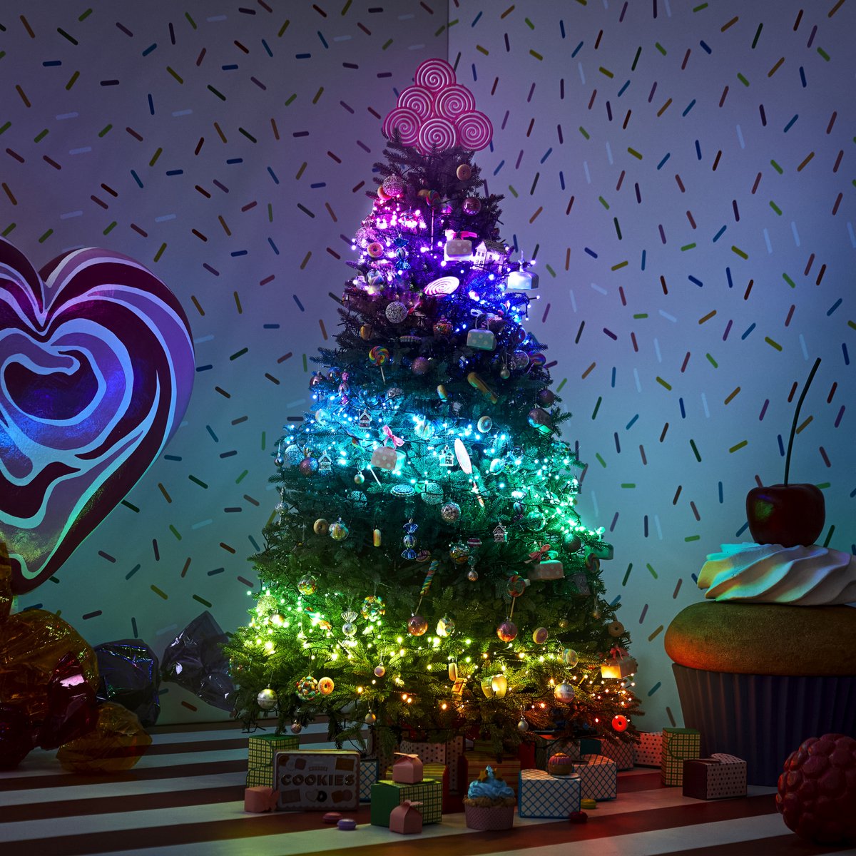 Twinkly Strings Lichtsnoer - 8M - LED - 100LED RGB - Dimbaar - Binnen & Buiten - Bluetooth of Wifi - Werkt met Homekit, Homey, Google Home en Razer Chroma - Zwart – foto 5
