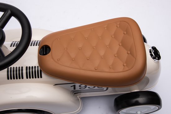 Eco Toys - Retro Loopauto - Wit - Met Claxon & Opbergruimte - Lekvrije EVA Banden - Vanaf 18 Maanden - Max. 25 kg