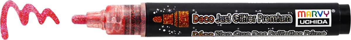 Marvy Uchida Deco Fabric Marker Glitter Red
