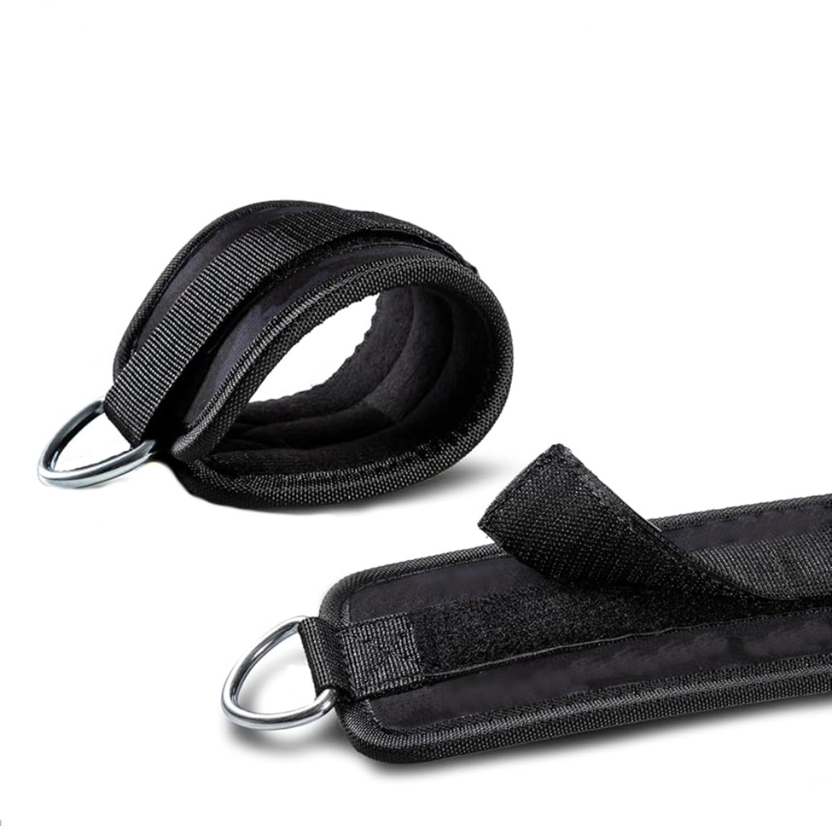 Ankle Straps Gym Set - Zuhause Kickbacks Fußschlaufe Po Trainer für Knöchel Widerstandsbänder Krafttraining Trainingsgeräte Set mit 2 Knöchelriemen 3 Widerstandsbänder 1 Paar rutschfeste Yogasocken