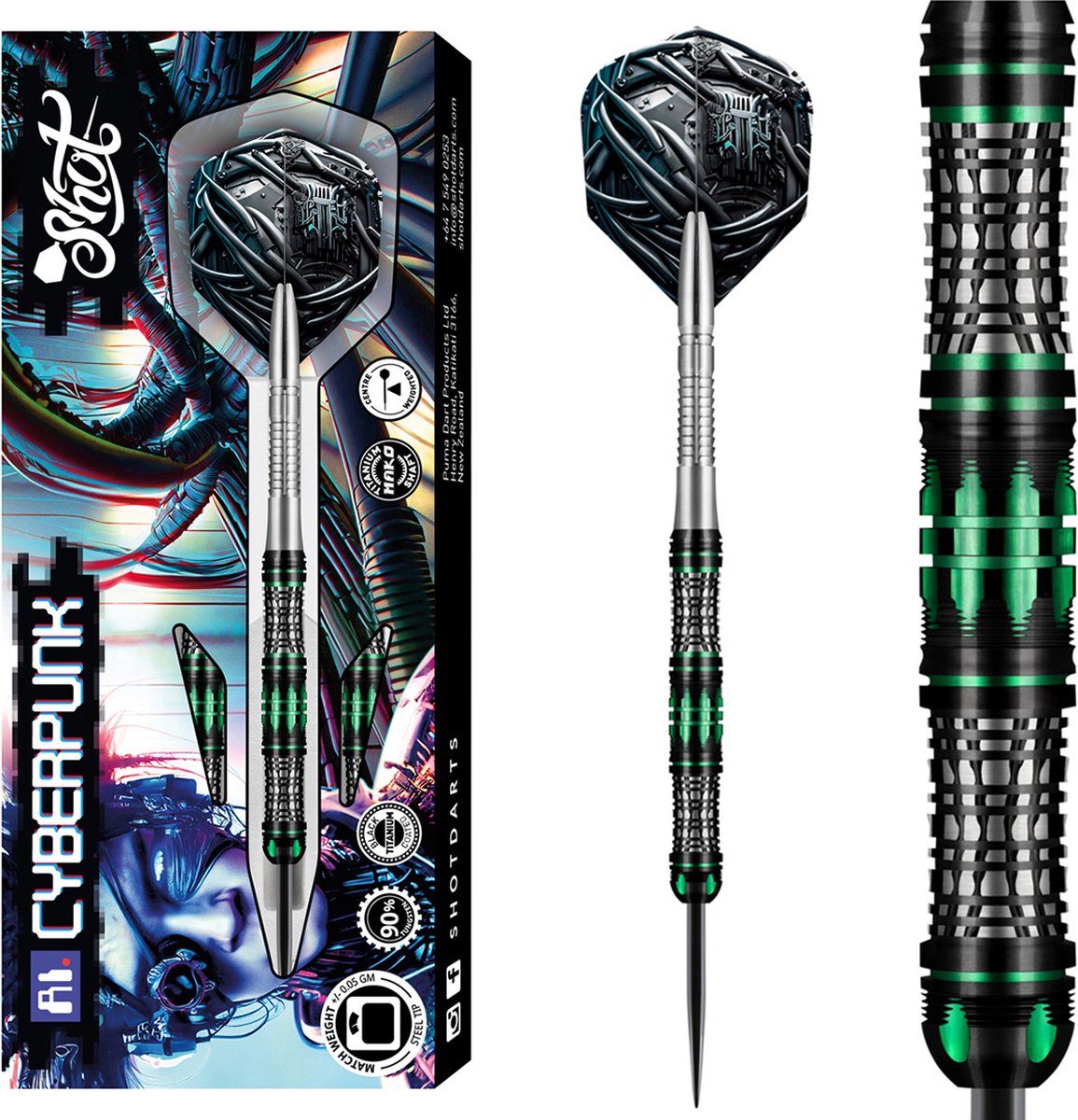 Shot AI Cyberpunk 90% - Dartpijlen 23 Gram