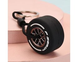 CHPN - Sleutelhanger - Autoband - Formule 1 fan - Race sleutelhanger - Raceband - Softband - F1- Keychain - P-Zero - Wit - Key chain - Racen - Cadeau - Raceliefhebber - Formule een