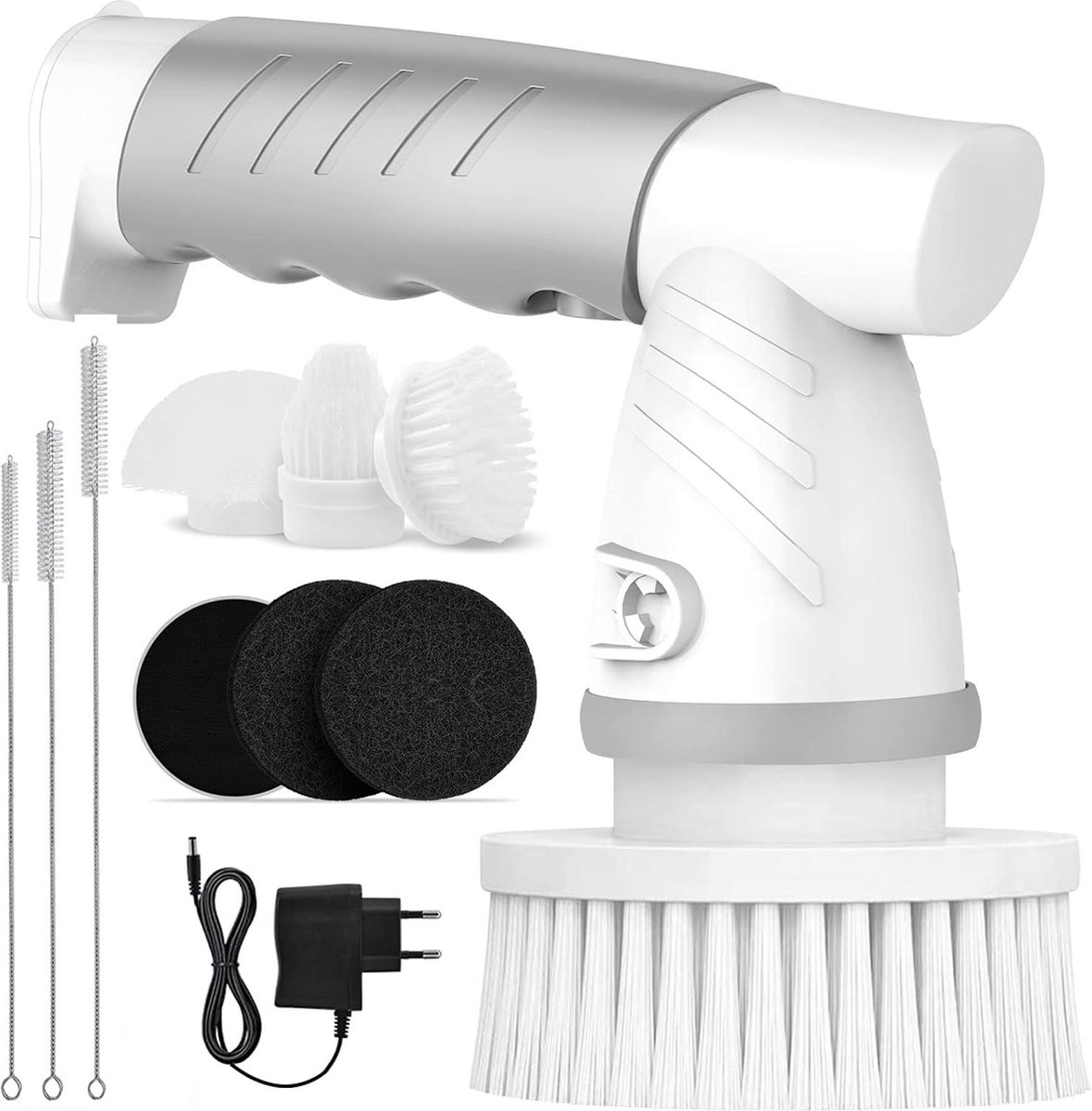 Goedkoopste Elektrische Reinigingsborstel - Upgraded Scrubbysteem - 360° Spin Scrubber - 5 Verwisselbare Borstelkoppen - Badkamertegels - Tegels Wastafel - Auto