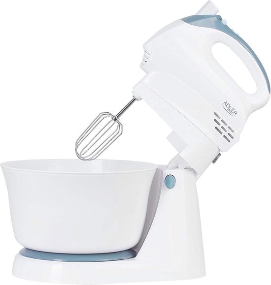 Hand mixer with bowl - white/grey - 4202 — afbeelding 3