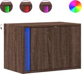 Nachtkastje 2 pcs Zwart eiken 35 x 35 x 20 cm Bewerkt hout