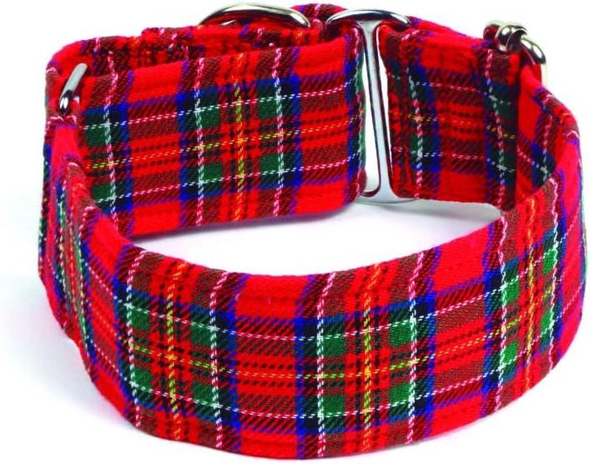 Martingale Necklace 4 cm Size L (40-49 cm) - Scottish Karo Pattern