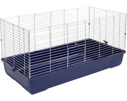 Konijnenhok Binnen - Konijnenhok Met 2 Etages - Konijnenren - Konijnenkooi – Dierenhuis – Konijnen Kooi – Dierenverblijf - Knaagdierkooi - Caviakooi - 120 x 53 x 86 cm