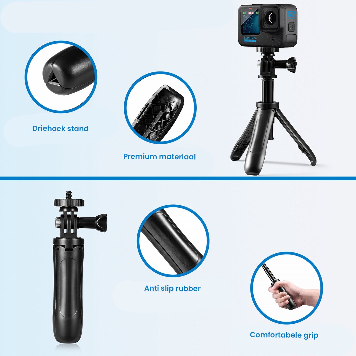 iSHOXS StreetPod Basic Modulair Mini Statief - Statief voor Sport en Actie Camera's geschikt voor GoPro, Rollei, Actie Camera Statief Montage