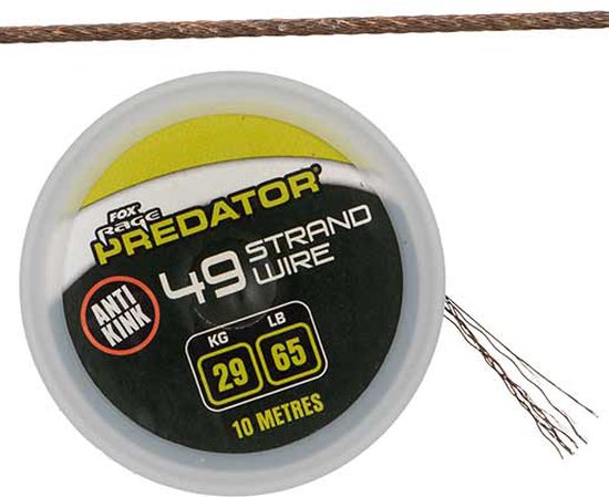 Fox Rage Predator 49-Strand Coated Steel Wire 10m 40lb/18kg van Fox Rage — afbeelding 2