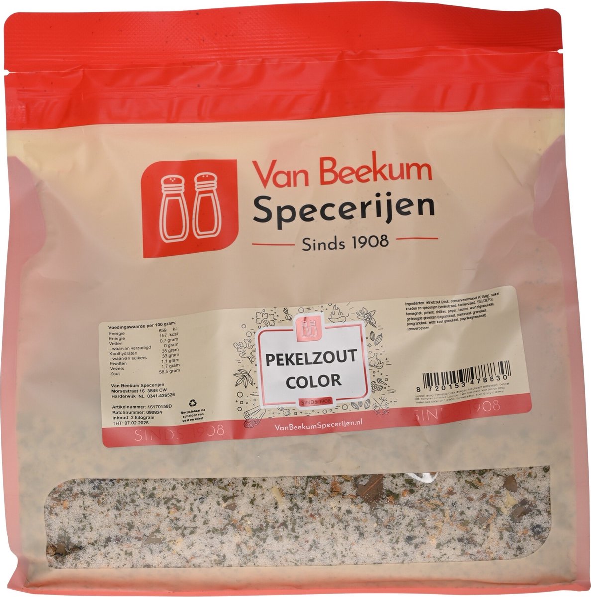 Goedkoopste Van Beekum Specerijen - Pekelzout Color - 2 kilo (hersluitbare stazak