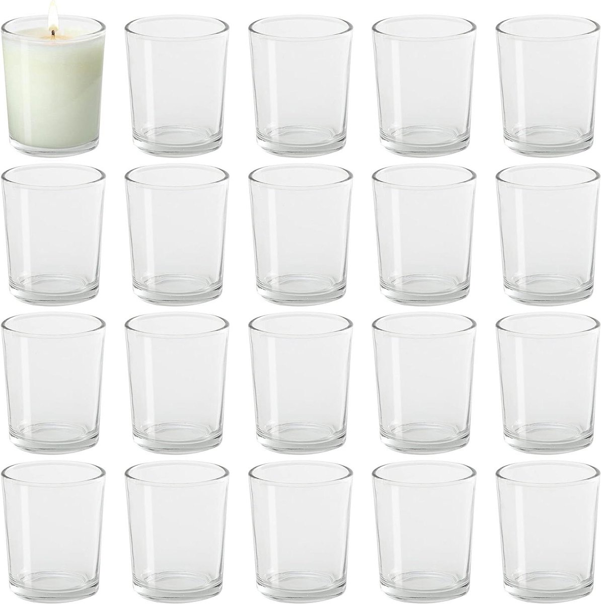 Waxinelichthouder/Theelichthouder Kristalheldere Votief Kaarsenhouders (72 Pack) B5 x H65 cm - Kristallen Cylinder Kopstukken - Decoratieve Huwelijkstafel Ornamenten & Aromatherapie Geschenk