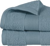 Atmosphera Serviette de bain Towelmaster - 8x - bleu mer - luxe - 50 x 90 cm - coton - 450 grammes - serviette de bain