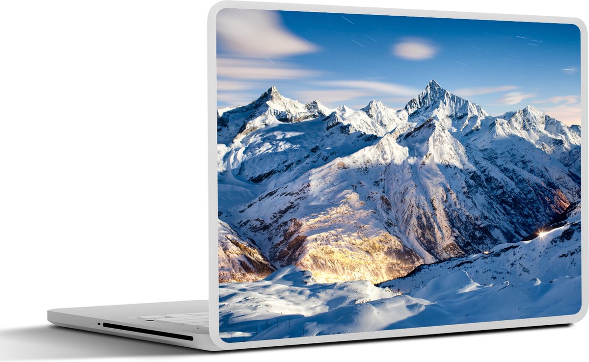 Laptop sticker - 15.6 inch - Alpen - Berg - Sneeuw - 36x27,5cm - Laptopstickers - Laptop skin - Cover