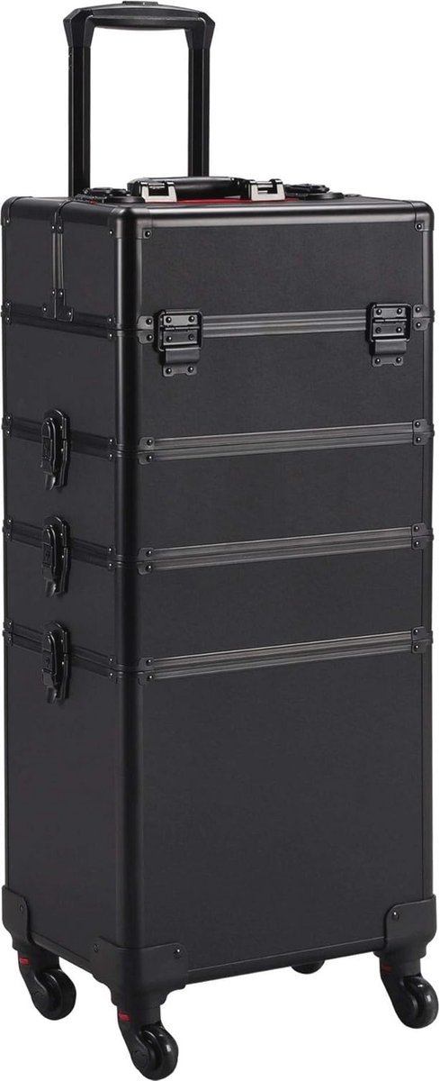 Goedkoopste Aluminium 4-in-1 Make-upkoffer - Transportkoffer en Beautycase