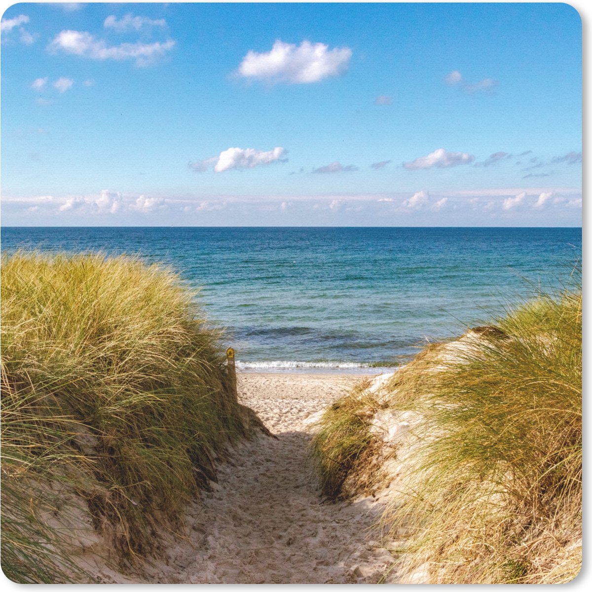 Muismat 20x20 cm - Mousepad Strand - Wolken - Duitsland - Muismatten