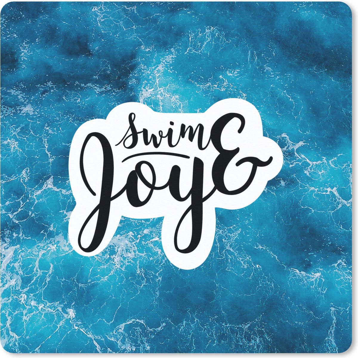 Muismat 30x30 cm - Mousepad Zee - Zwemmen - Quotes - Zomer - Muismatten