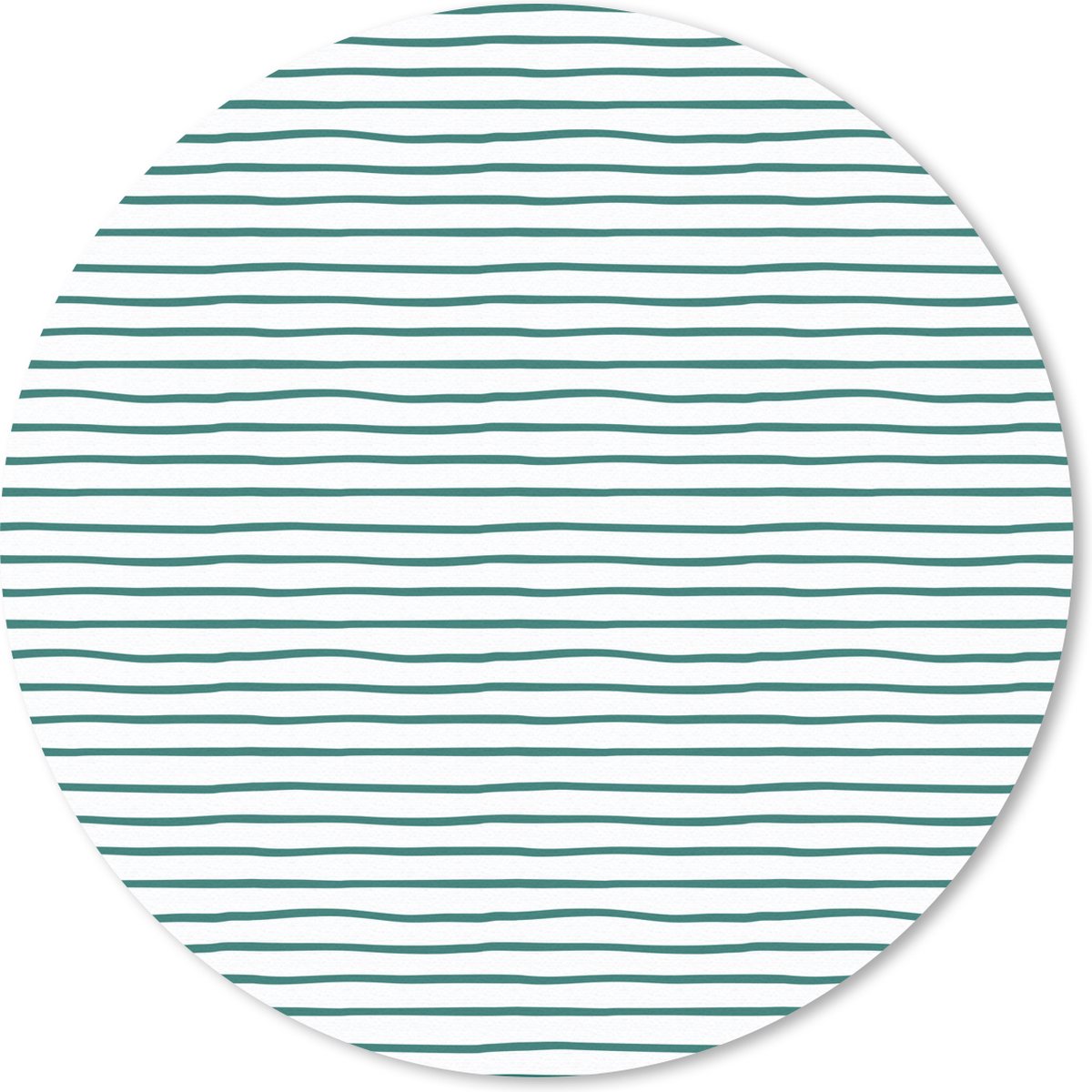 Muismat rond 20x20 cm - Mousepad Wit - Groen - Patronen - Ronde muismatten