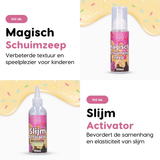 Bolke Slijm Maken IJssalon Thema - Maak je Eigen IJsjes Slijm - Compleet Slime DIY Knutselpakket Meisjes