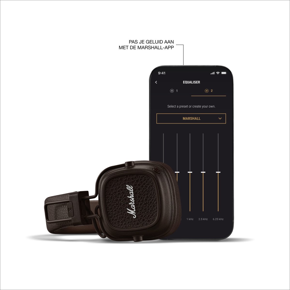Marshall Major V - On-ear Bluetooth koptelefoon - Bruin - afbeelding 3