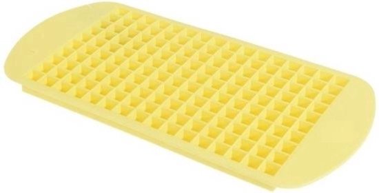 Foto: Scoby 2 x ijsblokjesvorm 160 kleine ijsblokjes ijsblokjesvorm silicone ijsblokjeshouder ice cube tray geel 2 stuks