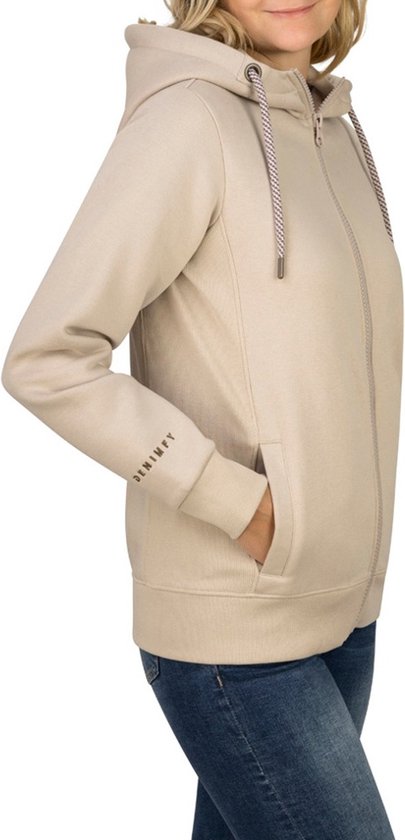 DENIMFY Veste Sweat Femme DFClara coupe régulière Beige M Adultes