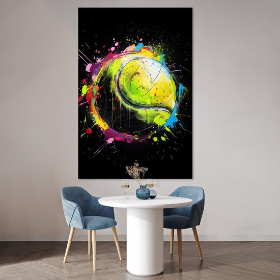 Poster 120x180 cm - Graffiti - Sport - Tennis - Padel - Ballon - Posters - Décoration murale chambre ado - Décoration chambre ados - Accessoires chambre jeunesse ado