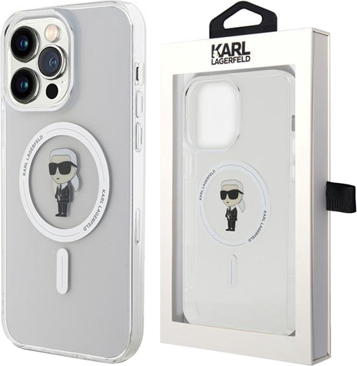 Karl - Lagerfeld - IML Ikonik MagSafe hoesje voor iPhone - 15 - Pro - Max - transparant