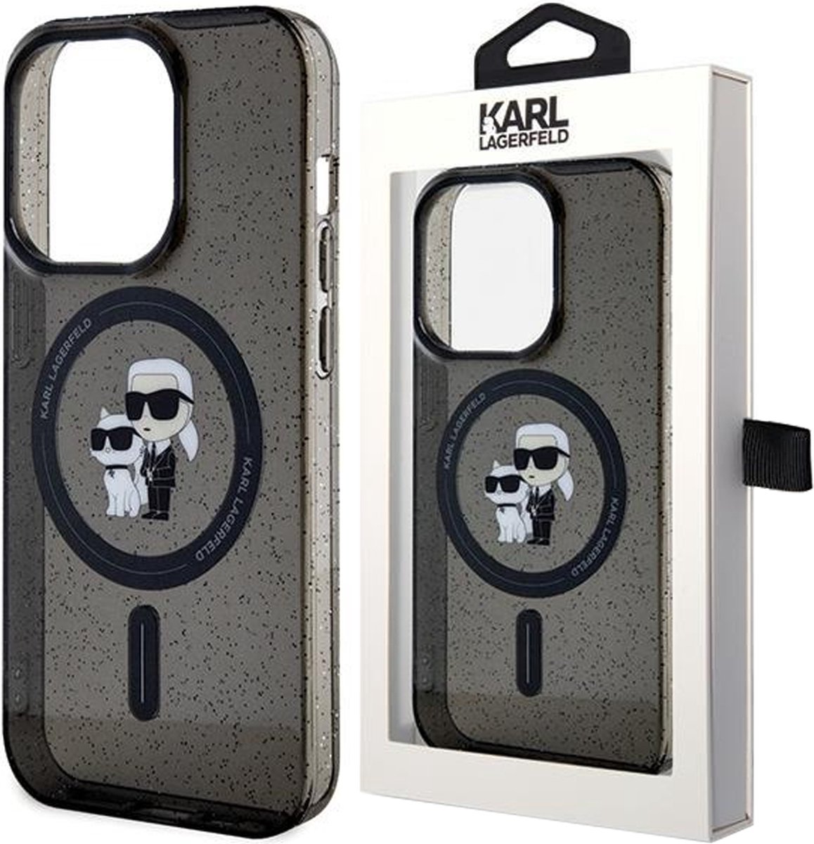iPhone 15 Plus Backcase hoesje - Karl Lagerfeld - Effen Grijs - TPU (Zacht)