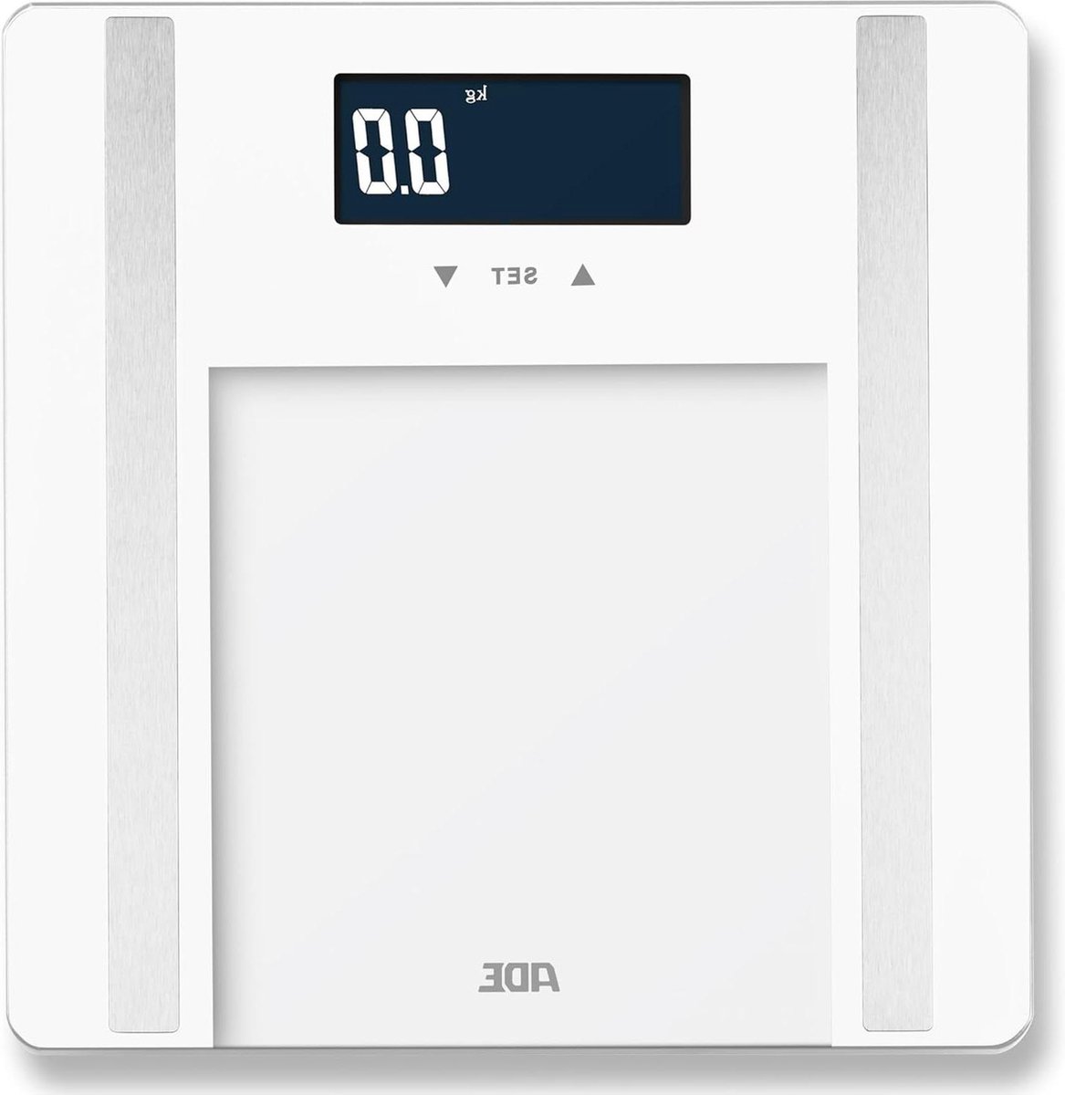 Weegschaal - Personenweegschaal Lichaamsvet 200 kg BMI Spiermassa Lichaamswater BMR Gebruikersherkenning Wit