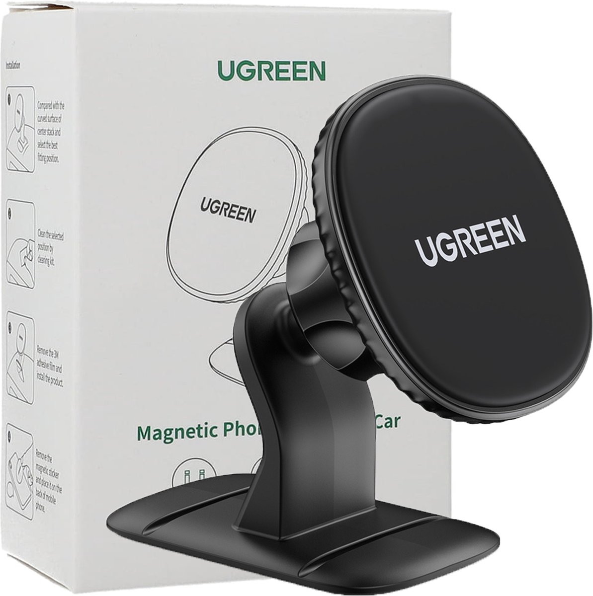 UGREEN Magnetische Dashboard Telefoonhouder Auto Zwart