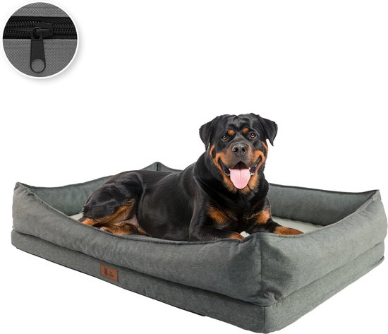 Pet Perfect Luxe Orthopedische Hondenmand – Orthopedisch Hondenkussen -Afneembare hoes – Wasbaar – Met Rits – XL- Core Serie