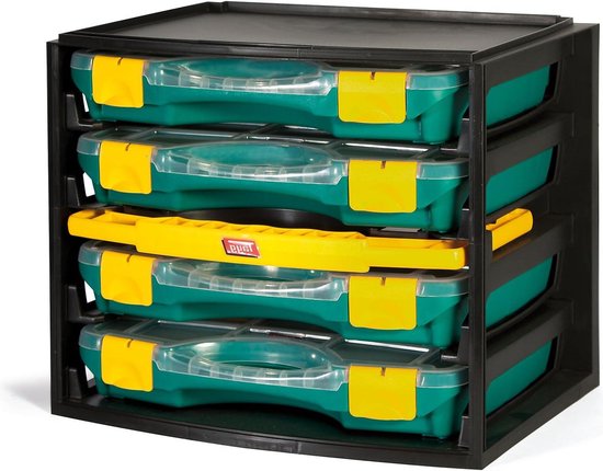 Tayg Multibox assortimentskoffer met 4 lades - Polypropyleen - 301551 | Hevu Tools