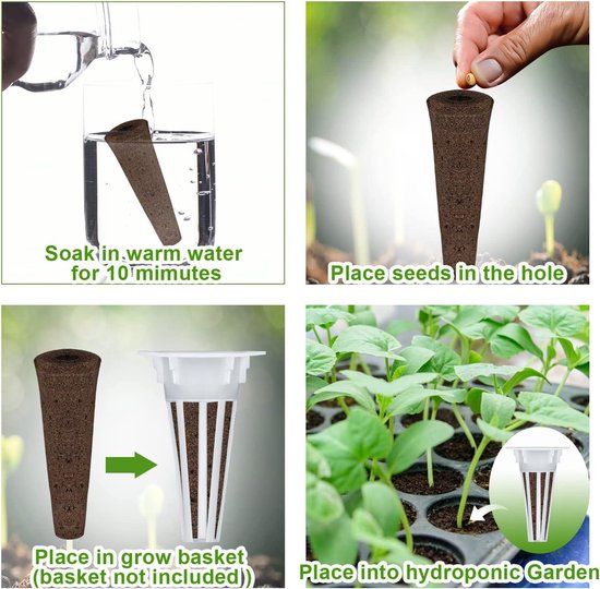 DAZZLEEX 50Pcs Zaad Groeiende Spons Starter Pods Wortel Groei Spons