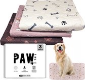 Paw 2 Tail Herbruikbare Puppy pads - Hondentoilet voor Zindelijkheidstraining - Puppy Training Pads - 3 Pack - Plasmatjes Hond - 70x50 cm - Wasbaar