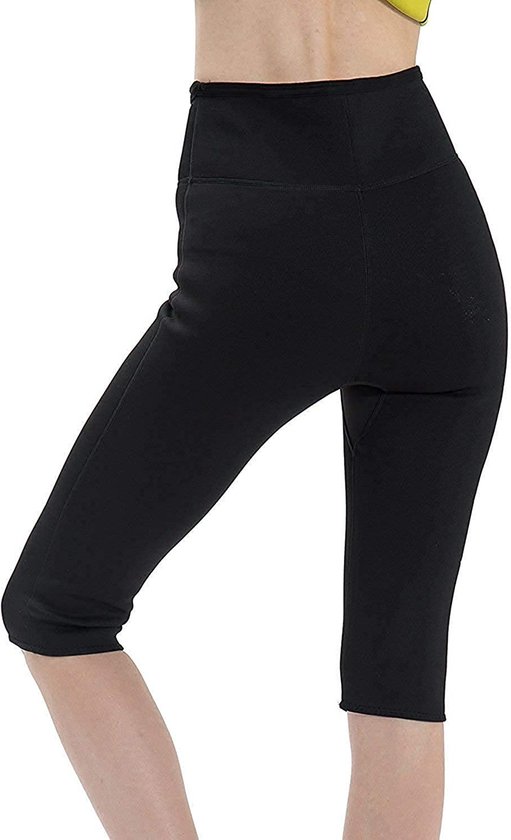 Dames - Body Shaper Sauna Afslankbroek - Maat L - Hot Thermo Sweatpants - Neopreen - Hoge taille - Vetverbranding - Zweet Capri Workout Shapers - voor Gewichtsverlies — afbeelding 2