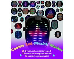 wsl Led masker met gebaar detectie,led light up masker voor gemaskerd feest dj kostuum cosplay halloween party maskerade,led transformerend masker voor volwassenen en kinderen