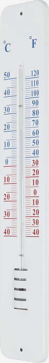 Homescapes Metall-Wandthermometer Silber